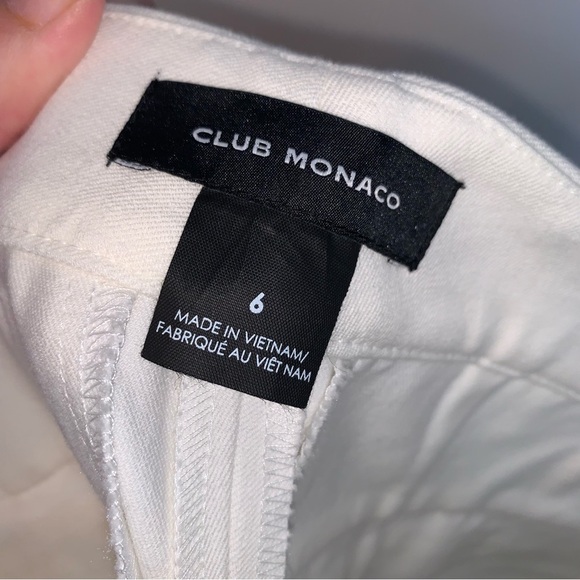 Club Monaco Cropped Pants White 6 - Picture 3 of 8